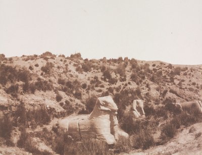 स्फिंक्स एक मानव सिर के साथ और एक राम सिर के साथ बिंदु वाई कर्णक थेब्स पर, 1851-1852। द्वारा फेलिक्स टाइनार्ड