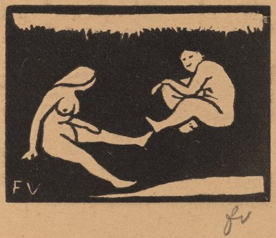 दो बैठने वाले बादर दो बैठे स्नान करने वाले, 1893। द्वारा फेलिक्स वाल्टन