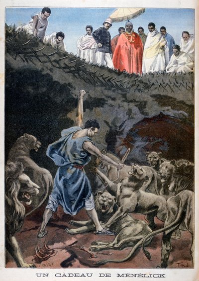 इथियोपिया का मेनेलिक II, 1898 द्वारा Fortuné Méaulle