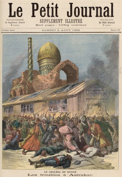 रूस में हैजा: द ट्रबल इन अस्ट्रारखान, &39;ले पेटिट जर्नल&39;, 6 अगस्त 1892 से द्वारा फॉर्च्यून लुई मेयुले और हेनरी मेयर