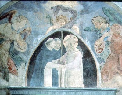 तीर्थयात्रियों के साथ मसीह (फ्रेस्को) द्वारा फ्रा (सी.1387-1455) एंजेलिको