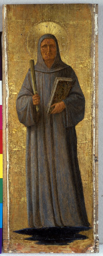 Clairvaux के सेंट बर्नार्ड, c.1435-40 (चिनार की लकड़ी पर तड़का) द्वारा Fra Angelico