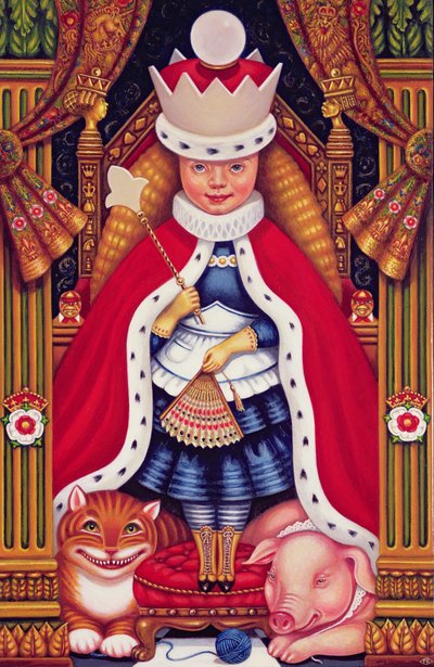 क्वीन एलिस, 2008 (पैनल पर तेल और तड़का) द्वारा फ्रांसिस ब्रूमफील्ड