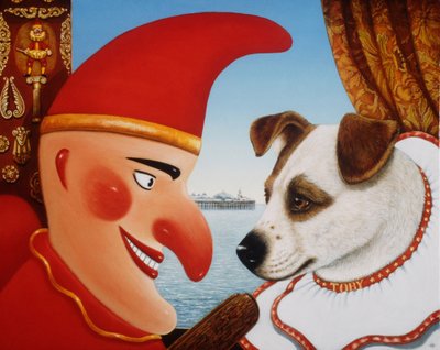 टोबी और पंच, 1994 (पैनल पर तेल और तड़का) द्वारा फ्रांसिस ब्रूमफील्ड