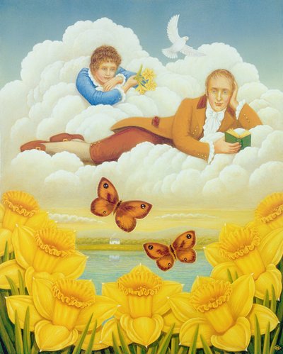 वर्ड्सवर्थ्स डैफोडिल्स, 2004 (पैनल पर तेल और तड़का) द्वारा फ्रांसिस ब्रूमफील्ड