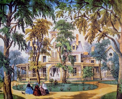 एक प्लांटर हाउस, c.1858 (कलर लिथो) द्वारा फ्रांसिस फ्लोरा बॉन्ड (c.1812-76) पामर