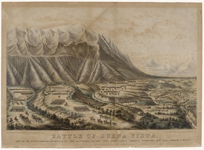 बुएना विस्टा, 1847 की लड़ाई (वॉव पेपर पर क्रोमोलिथोग्राफ) द्वारा फ्रांसिस फ्लोरा बॉन्ड पामर
