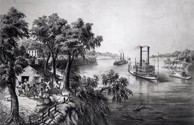 मिसिसिपी, पब में कम पानी। करियर और इवेस द्वारा, 1867 द्वारा फ्रांसिस फ्लोरा बॉन्ड पामर
