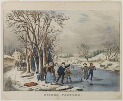 विंटर पास्टाइम, एनथेनियल क्यूरियर (1813-88) द्वारा उत्कीर्ण, 1855 (हाथ से रंग वाली लिथो) द्वारा फ्रांसिस फ्लोरा बॉन्ड पामर