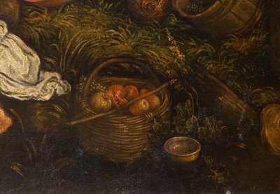 शरदकालीन हार्वेस्ट (अंगूर पेकिंग), 1585-90 (65683 का विस्तार) द्वारा फ्रांसेस्को बासानो