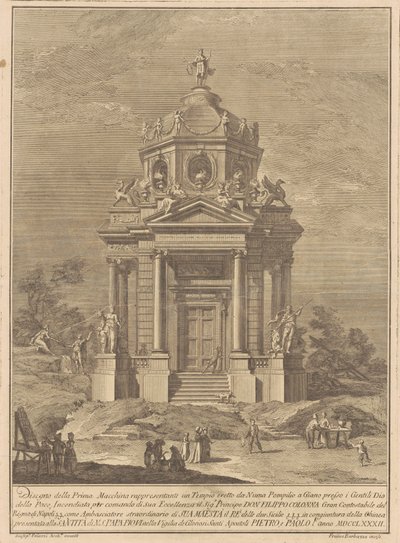 1782 के चीन के लिए प्राइमा मचीना: जानूस का मंदिर..., 1782। द्वारा फ्रांसेस्को बारबज़ा