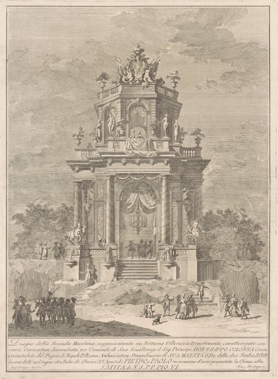 1782 के चीन के लिए सेकंडा मैकचिना: रात में एक ग्रामीण उत्सव द्वारा फ्रांसेस्को बारबाज़ा, ग्यूसेप पलाज़ी के बाद