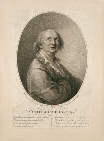 एलेसेंड्रो डि कैग्लियोस्ट्रो 1743-1795 की गणना करें। द्वारा फ्रांसेस्को बार्टोलोजी