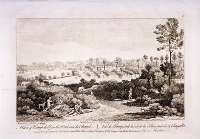 हैम्पस्टेड हीथ का दृश्य, हैम्पस्टेड, लंदन, 1752। द्वारा फ्रांसेस्को बार्टोलोजी