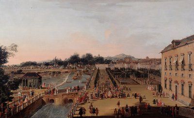 फर्डिनेंड VI और 1756 में गार्डन ऑफ़ अरेंजुएज़ में ब्रागांज़ा का बारबरा द्वारा फ्रांसेस्को बैटाग्लिओली