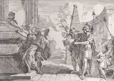 बच्चनल्स एंड हिस्ट्रीज़ से पॉलीक्सेना का बलिदान, 1744., 1744। द्वारा फ्रांसेस्को फोंटेबेसो