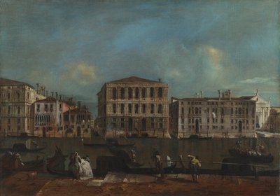 वेनिस। पलाज़ो पेसारो के साथ 1755-1760 में ग्रांड नहर द्वारा फ्रांसेस्को गार्डी
