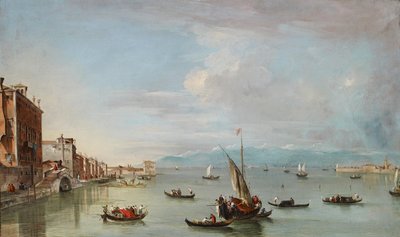 वेनिस: लैगून और सैन मिशेल के द्वीप के साथ फोंडामेंटा नुओव, c1758 द्वारा फ्रांसेस्को गार्डी