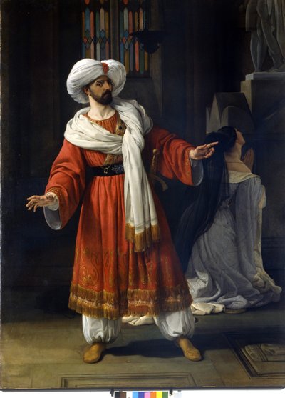 गियोवन्नी डेविड (डेविड) गियोवन्नी पैकिनी (1796 - 1867) द्वारा "द अरब्स इन गॉल" में इतालवी कार्यकाल। Hayez . द्वारा चित्रकारी द्वारा फ्रांसेस्को हेज़