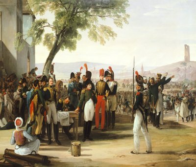 फ्रांसेस्को हायेज़ (1791-1882) द्वारा वाग्राम की लड़ाई के बाद नेपोलियन द्वारा फ्रांसेस्को हेज़