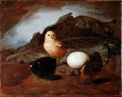 फ्रांसेस्को इंगानी (1793-1873) द्वारा 1862 डिम 25.6x33.2 सेमी जीन, आधुनिक कला की गैलरी, आमंत्रण 183 द्वारा चूजों (चूजों) की पेंटिंग द्वारा फ्रांसेस्को इंगानी