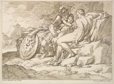 शुक्र, मंगल और कामदेव, 1725-80। द्वारा फ्रांसेस्को लैमर्रा