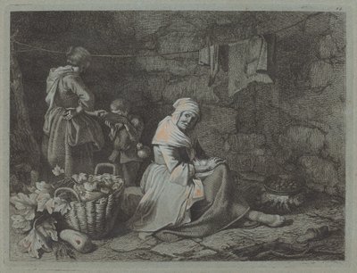 एक घर का इंटीरियर, 1763। द्वारा फ्रांसेस्को लंदनियो