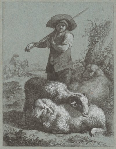 भेड़ के साथ चरवाहा लड़का, 1764। द्वारा फ्रांसेस्को लंदनियो