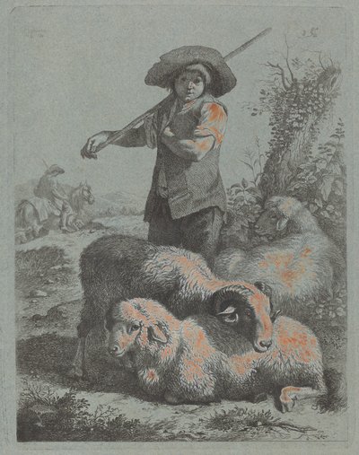 स्थायी शेफर्ड, 1760। द्वारा फ्रांसेस्को लंदनियो