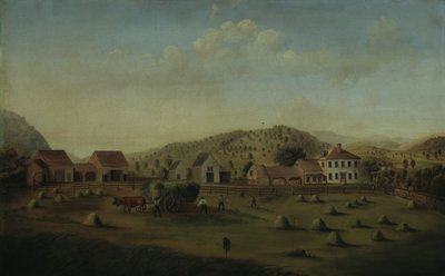 लेटे फार्म, वेस्ट क्लेरमॉन्ट, न्यू हैम्पशायर, सीए। 1822। द्वारा फ्रांसिस अलेक्जेंडर