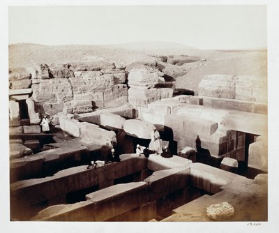 4 मार्च 1862 को स्फिंक्स, गीज़ा, मिस्र के पैर में एक खुदाई वाला मंदिर द्वारा फ्रांसिस बेडफोर्ड