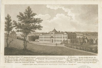 Soho कारख़ाना: भूरे रंग की स्याही में उत्कीर्ण, nd [c 1800] द्वारा फ्रांसिस एगिंटन