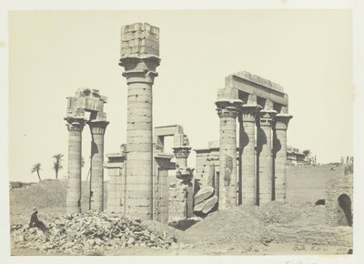 एरमेंट में क्लियोपेट्रा का मंदिर, थेब्स के पास, 1857। द्वारा फ्रांसिस फ्रिथ