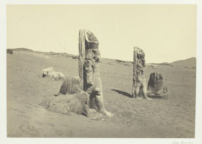 वाडी सबौआ, नूबिया, 1857 में कोलोसी और स्फिंक्स। द्वारा फ्रांसिस फ्रिथ