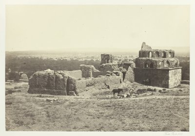 दमिश्क का दूर का दृश्य, 1857। द्वारा फ्रांसिस फ्रिथ