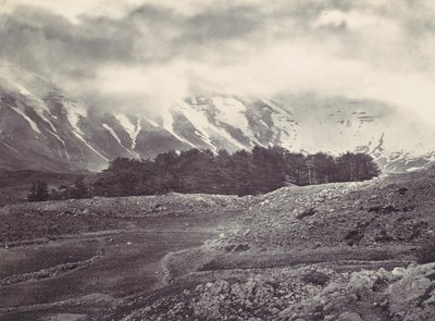 लेबनान के देवदारों का दूर का दृश्य, सीए। 1857. द्वारा फ्रांसिस फ्रिथ