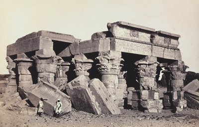 "मिस्र और फिलिस्तीन": ऊपरी मिस्र के कोम ओम्बो के सोबेक और हारोरी के मंदिर के खंडहर द्वारा फ्रांसिस फ्रिथ