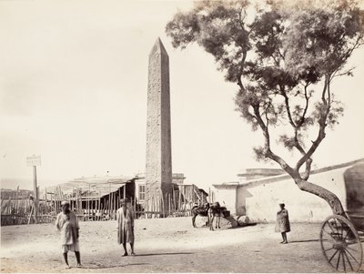 मिस्र का ओबिलिस्क, क्लियोपेट्रा की सुई, अलेक्जेंड्रिया, मिस्र में, सीए। 1870. द्वारा फ्रांसिस फ्रिथ