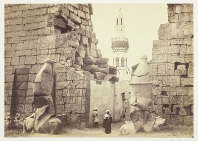महान मंदिर, लक्सर, 1857 में प्रवेश। द्वारा फ्रांसिस फ्रिथ