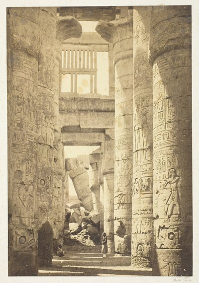 हॉल ऑफ कॉलम का इंटीरियर, 1857, 1862 में छपा। द्वारा फ्रांसिस फ्रिथ