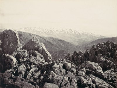 माउंट हेर्मोन, ट्रांसफिगरेशन का पर्वत, सीए। 1857. द्वारा फ्रांसिस फ्रिथ