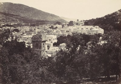 नेब्लस, प्राचीन शकेम, 1857। द्वारा फ्रांसिस फ्रिथ