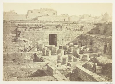 मेडिनेट-हबू में नई खुदाई, 1860, 1862 छपी। द्वारा फ्रांसिस फ्रिथ