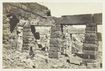 नूबिया, 1857 में सर्फ़ हुसैन के मंदिर का पोर्टिको। द्वारा फ्रांसिस फ्रिथ