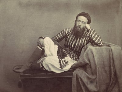 पोर्ट्रेट, टर्किश समर कॉस्ट्यूम, 1857। द्वारा फ्रांसिस फ्रिथ