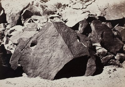 वादी एल-मुकत्ताब, 1860 में सिनाटिक शिलालेख। द्वारा फ्रांसिस फ्रिथ