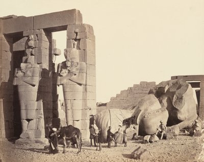 एल-कुर्नेह, थेब्स, फर्स्ट व्यू का रामसेम, सी। 1857. द्वारा फ्रांसिस फ्रिथ