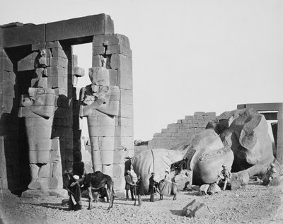 द रामेसियम, थेब्स, मिस्र, 1858 द्वारा फ्रांसिस फ्रिथ