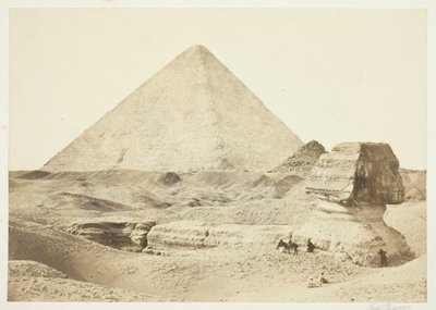 स्फिंक्स और ग्रेट पिरामिड, 1857, 1862 में मुद्रित। द्वारा फ्रांसिस फ्रिथ