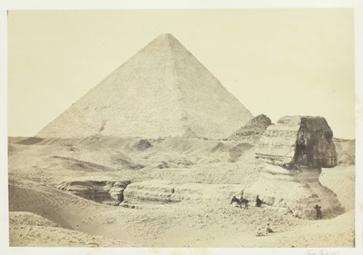 द स्फिंक्स एंड द ग्रेट पिरामिड, गीजेह, 1857। द्वारा फ्रांसिस फ्रिथ